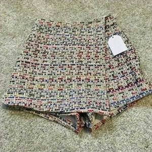 Song Of Style Elma Tweed Skort In Rainbow Multi 
Gorgeous tweed skirt